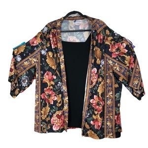 VTG TopNotch Plus SZ 56 (2X-3X) Layered Tunic Top Floral Print; Cardigan Tank